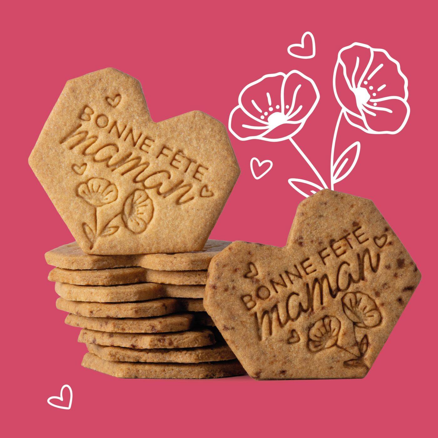 Bonne fete maman biscuits pile